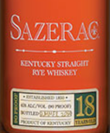 Sazerac Straight Rye Whiskey Summer 2020 18 Year Old