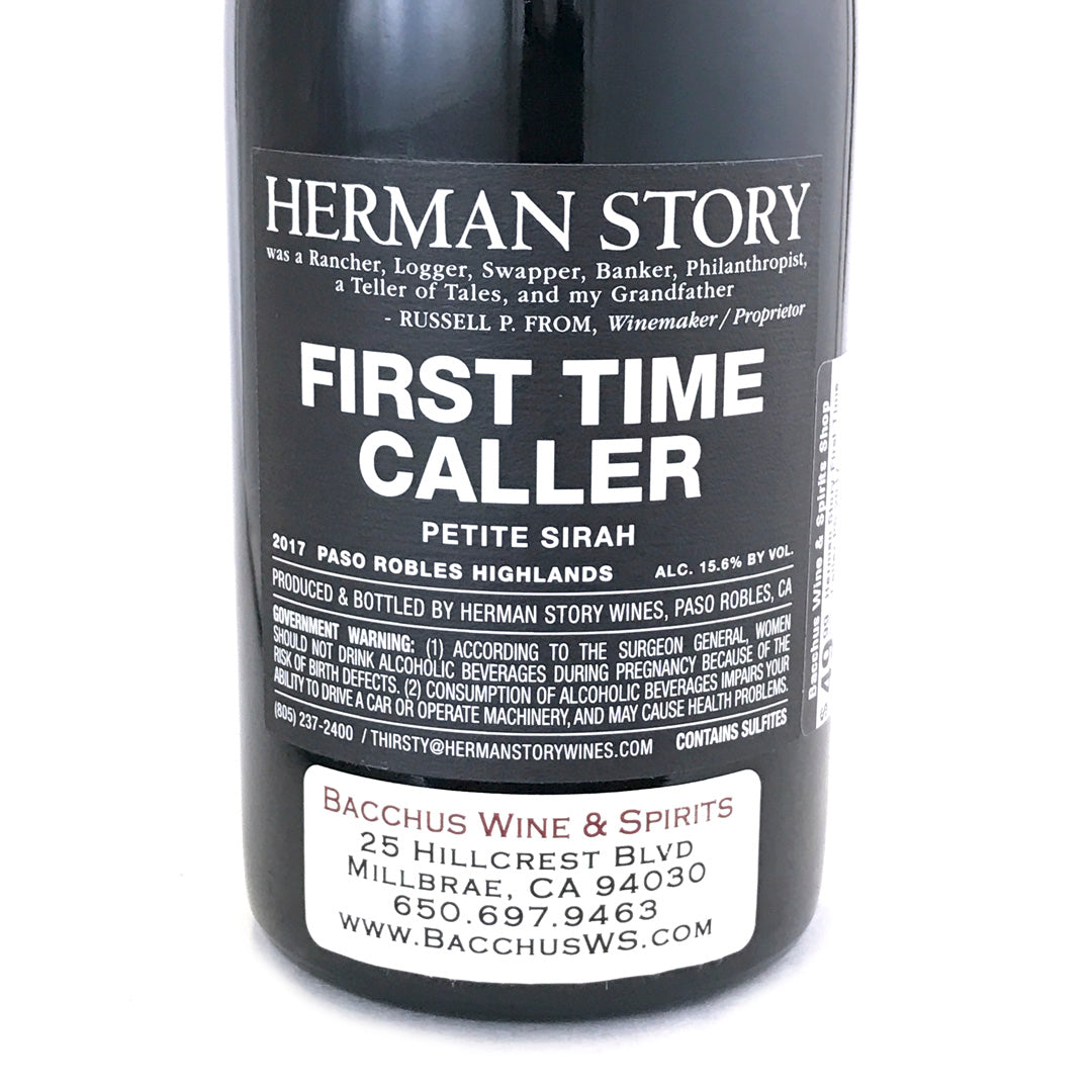 Herman Story First Time Caller Petit Syrah 2017