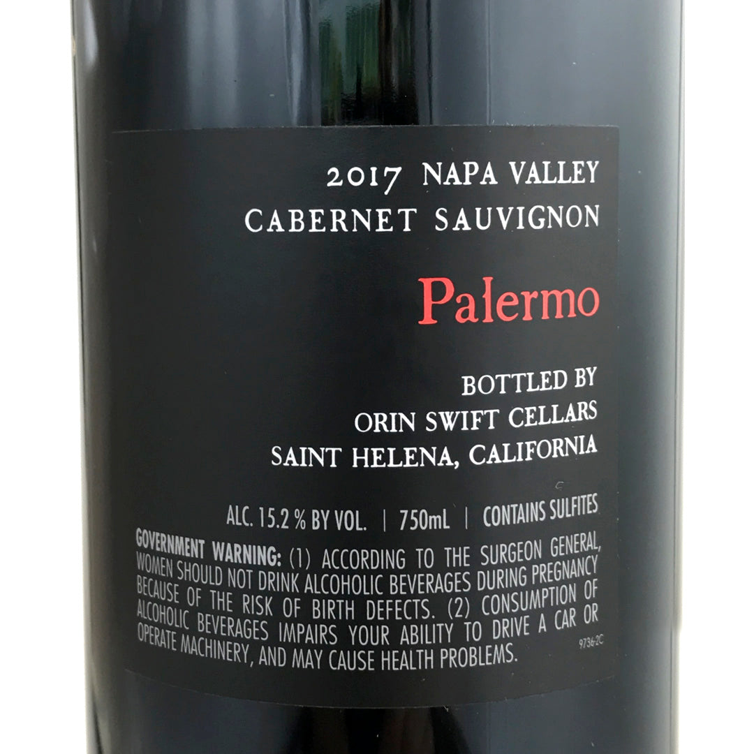 Orin Swift Palermo Cabernet Sauvignon 2017