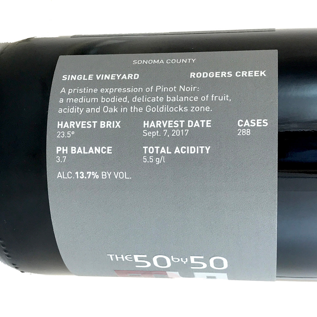 The 50 by 50 Pinot Noir Rodgers Creek Sonoma Coast 2017